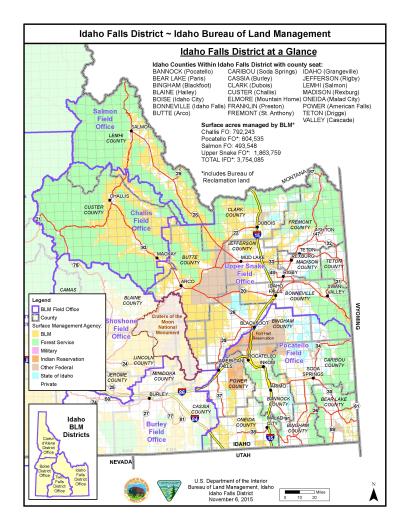 Idaho Falls District Map Bureau Of Land Management 0053